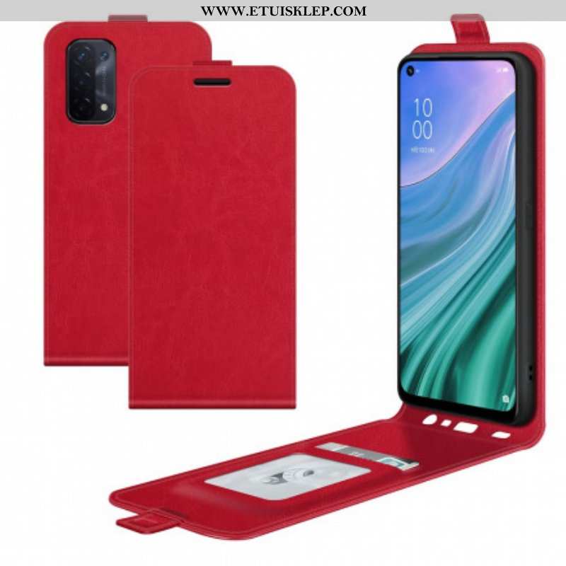 Etui Folio do Oppo A54 5G / A74 5G Skórzany Futerał Pionowa Klapa Z Efektem Skóry